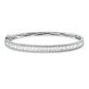 Armreif aus 750 Gold Weißgold 172 Diamanten 3,9ct F-VSI/SI 48x58mm