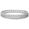 Armreif aus 750 Gold Weißgold 55 Diamanten 6,35ct TW-SI 46x56mm