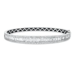 Armreif aus 750 Gold Weißgold 161 Diamanten 4,29ct TW-SI 55,6x66,2mm