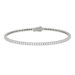 Armreif aus 750 Gold Weißgold 86 Diamanten 1,51ct TW-SI 47x55mm