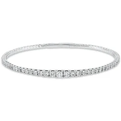 Armreif aus 750 Gold Weißgold 71 Diamanten 2,97ct TW-SI 50x60mm