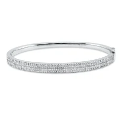 Armreif aus 750 Gold Weißgold 258 Diamanten 1,78ct 50x58mm