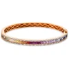 Armreif aus 750 Rotgold 36 Saphire 3,83ct mehrfarbig 142 Brillanten 0,92ct TW-SI