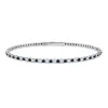 Armreif aus 750 Weißgold 38 Saphire 1,09ct blau 37 Brillanten 0,91ct TW-SI Ø58mm