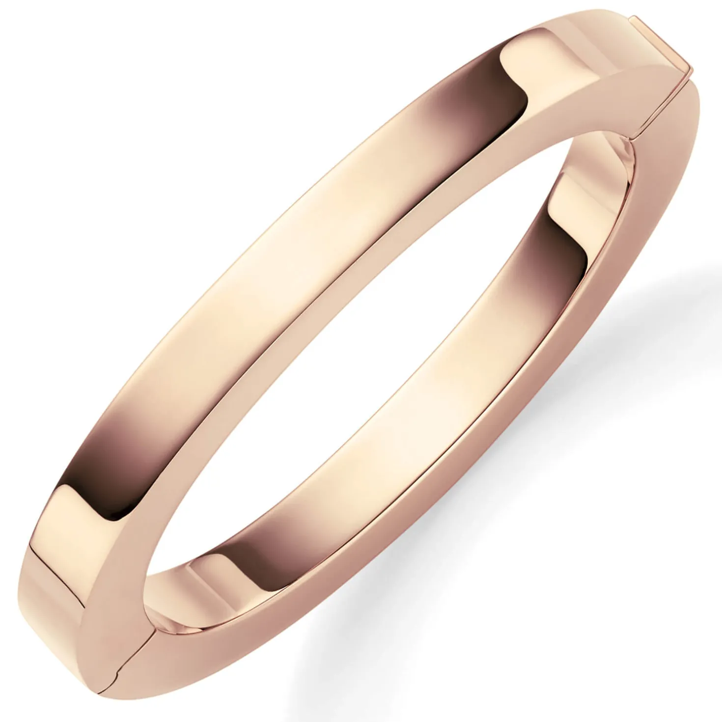 Armreif flach Oval 60x55mm aus 585 Gold Rotgold glänzend 8mm breit