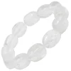 Armschmuck Armband aus echtem Bergkristall, dehnbar, für Damen