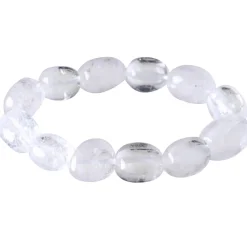 Armschmuck Armband aus echtem Bergkristall, dehnbar, für Damen