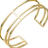 Armspange offener Armreif Armband Armschmuck, 3-reihig, 925 Silber vergoldet