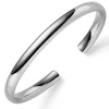 Armspange offener Armreif Armschmuck aus 585 Gold Weißgold 6mm breit oval