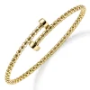 Armspange offener Armreif 55x48mm Armband aus 585 Gold Gelbgold Breite 3mm
