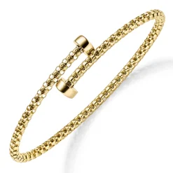 Armspange offener Armreif 55x48mm Armband aus 585 Gold Gelbgold Breite 3mm