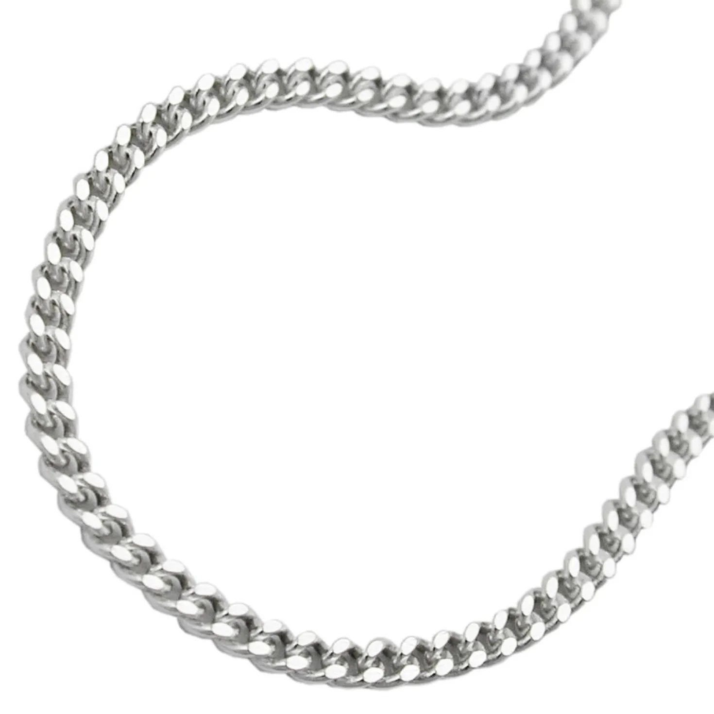Bauchkette Kette Panzerkette aus echtem 925 Silber, 90cm, für Damen