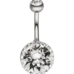Bauchnabelpiercing Piercing aus Edelstahl mit Swarovski Elements glänzend