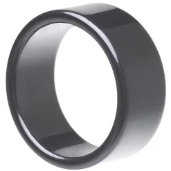 Breiter Ring aus Hämatit grau dunkelgrau schlicht flach glatt Herren Damen Unisex