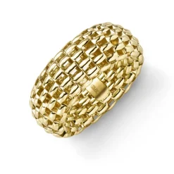 Breiter Ring Damenring elastisch aus 585 Gold Gelbgold Breite 10mm