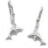 Brisur Ohrringe Ohrhänger 25mm Ohrschmuck für Kinder Delfine 925 Silber