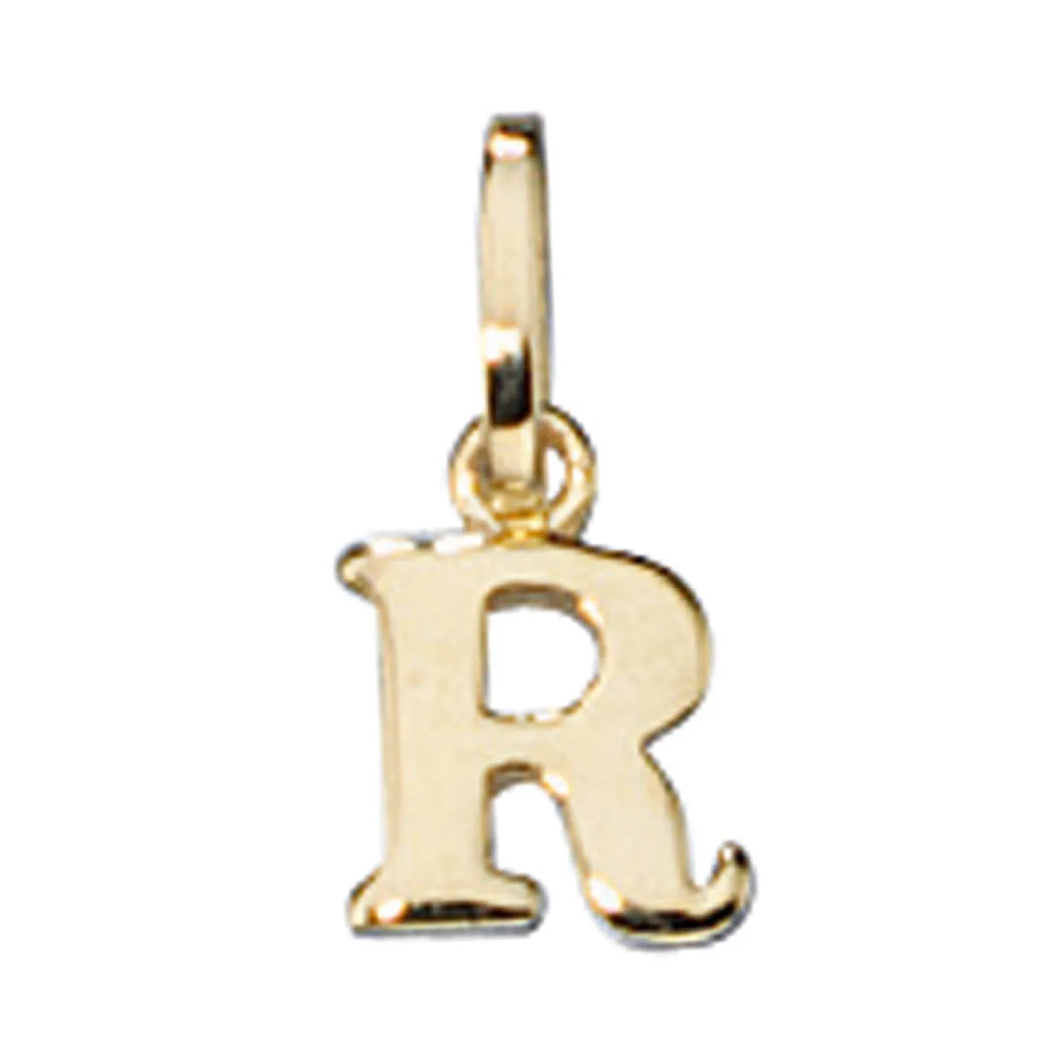 Buchstabe R Ketten Anhänger 5,7x7,7mm 333 Gelbgold Einhänger Unisex