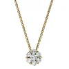 Collier aus 585 Gelbgold 6 Brillanten 0,38ct TW-SI 1 Brillant 0,13ct TW-SI L:42cm