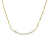Collier aus 750 Gelbgold 8 Brillanten 0,12ct TW-SI 1 Brillant 0,04ct TW-SI L:45cm