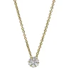 Collier aus 750 Gelbgold 6 Brillanten 0,13ct TW-SI 1 Brillant 0,04ct TW-SI L:42cm