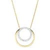 Collier aus 750 Gelbgold 26 Brillanten 0,2ct TW-SI L:45cm Fassung rhodiniert