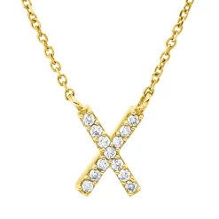 Collier aus 750 Gold Gelbgold 13 Brillanten 0,04ct TW-PI L:42cm