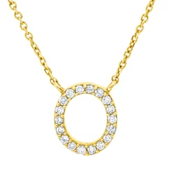 Collier aus 750 Gold Gelbgold 18 Brillanten 0,06ct TW-PI L:42cm
