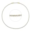 Collier aus 750 Gold Gelbgold 150 Brillanten 12,32ct TW-SI L:45cm