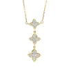 Collier aus 750 Gold Gelbgold 15 Brillanten 0,44ct TW-SI L:45,7cm