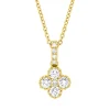Collier aus 750 Gold Gelbgold 9 Brillanten 0,35ct TW-SI L:45cm