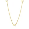Collier aus 750 Gold Gelbgold 9 Brillanten 0,36ct TW-SI L:43cm