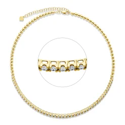 Collier aus 750 Gold Gelbgold 47 Brillanten 2,11ct TW-SI L:39,5cm