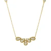 Collier aus 750 Gold Gelbgold 12 Brillanten 0,39ct TW-SI L:43,2cm
