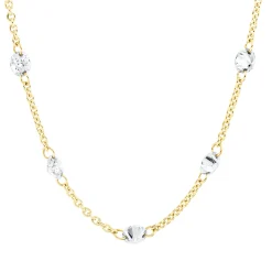 Collier aus 750 Gold Gelbgold 5 Brillanten 0,5ct TW-SI L:44,5cm