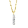 Collier aus 750 Gold Gelbgold 6 Brillanten 0,02ct TW-SI L:45cm