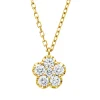 Collier aus 750 Gold Gelbgold 6 Brillanten 0,21ct TW-SI L:45cm