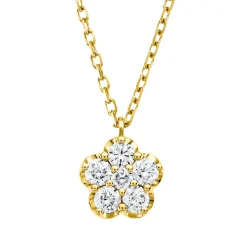 Collier aus 750 Gold Gelbgold 6 Brillanten 0,21ct TW-SI L:45cm