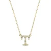 Collier aus 750 Gold Gelbgold 16 Brillanten 0,08ct TW-SI L:43cm