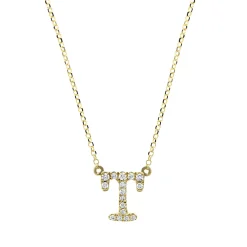 Collier aus 750 Gold Gelbgold 16 Brillanten 0,08ct TW-SI L:43cm