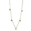 Collier aus 750 Gold Gelbgold 5 Brillanten 0,37ct TW-SI L:40,6cm