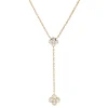 Collier aus 750 Gold Gelbgold 10 Brillanten 0,25ct TW-SI L:45cm