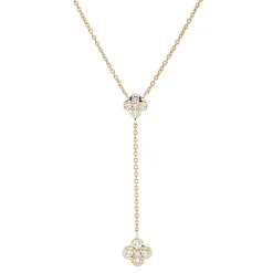 Collier aus 750 Gold Gelbgold 10 Brillanten 0,25ct TW-SI L:45cm