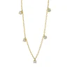 Collier aus 750 Gold Gelbgold 5 Brillanten 0,36ct TW-SI L:41cm