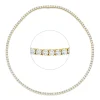 Collier aus 750 Gold Gelbgold 117 Brillanten 16,37ct TW-SI L:42cm 4er-Krappe