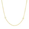 Collier aus 750 Gold Gelbgold 10 Brillanten 0,24ct TW-SI L:50,8cm Zarge