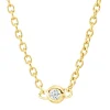 Collier aus 750 Gold Gelbgold 5 Brillanten 0,08ct TW-SI L:45cm Zarge