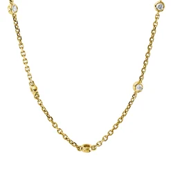Collier aus 750 Gold Gelbgold 26 Brillanten 0,65ct TW-VSI/SI L:61cm Zarge