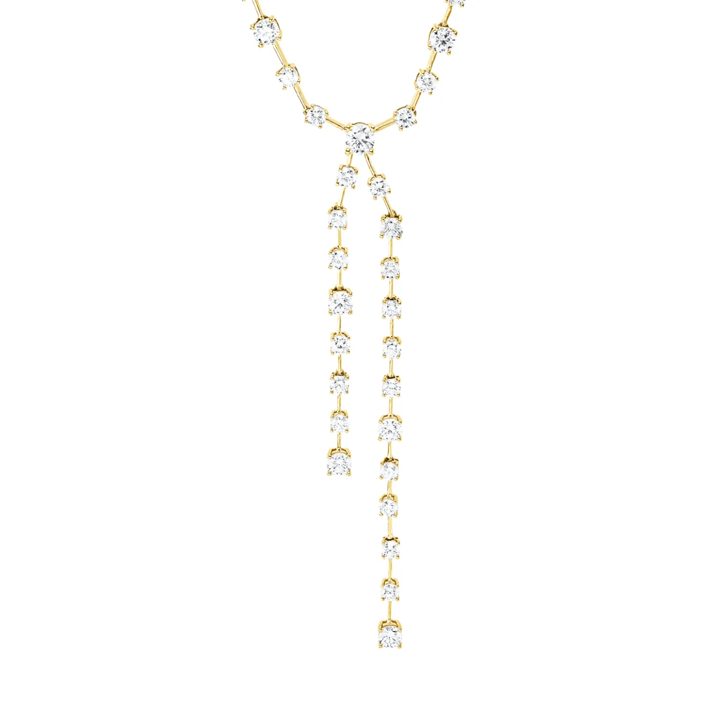 Collier aus 750 Gold Gelbgold 51 Brillanten 5,41ct W-SI