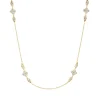 Collier aus 750 Gold Gelbgold 64 Brillanten 1,59ct W-SI L:45cm