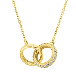 Collier aus 750 Gold Gelbgold 48 Brillanten 0,18ct W-SI L:45cm